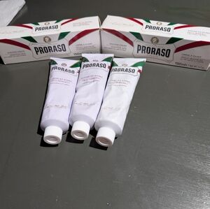 (5) Ct Proraso Shaving Cream 5.2oz Each All New Just Missing 3 Boxes